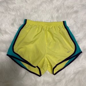 Yellow Nike Dry-Fit Shorts